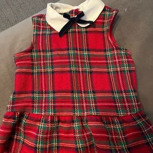 Janie and Jack Red Plaid Top with White Collar